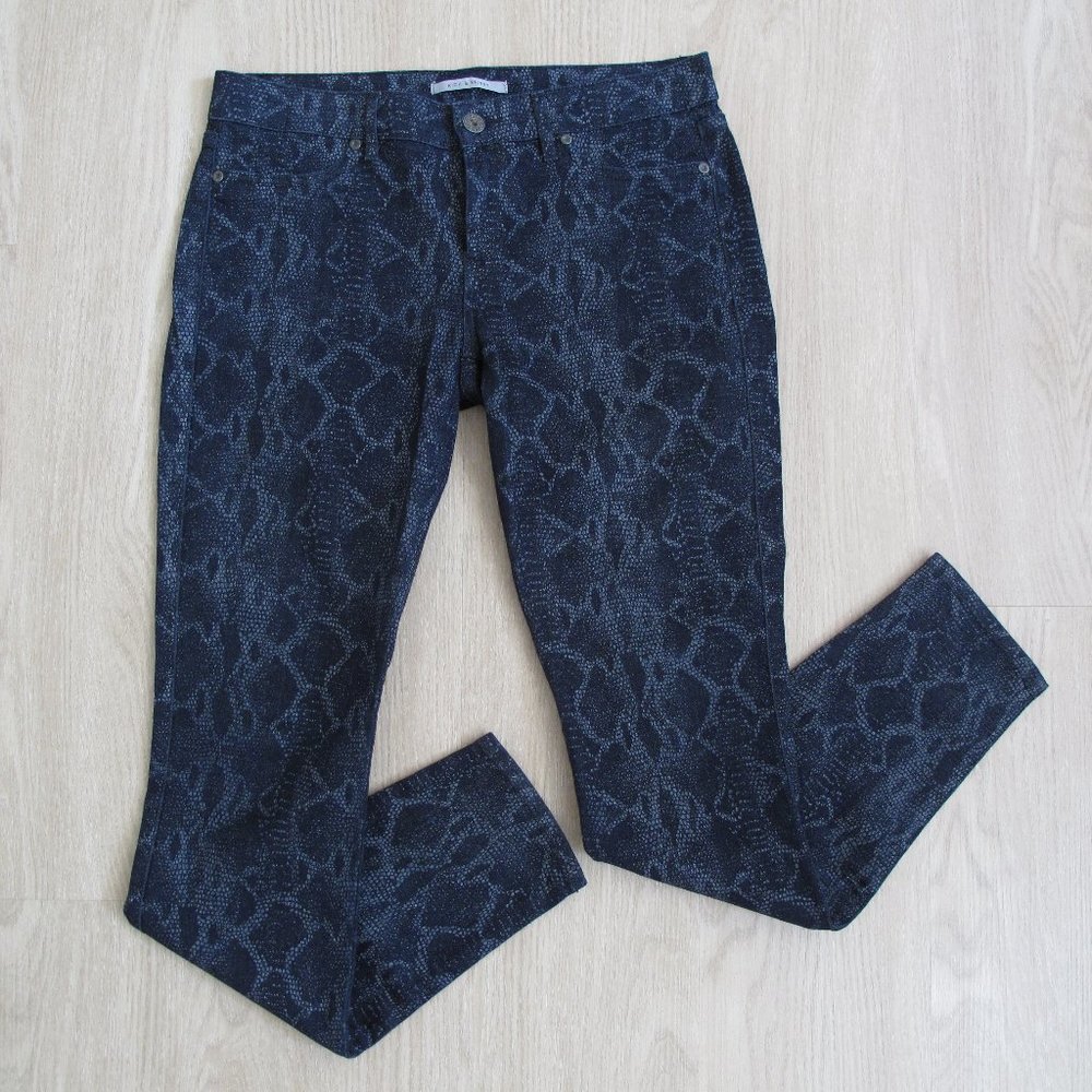 RICH & SKINNY Blue Python Print Jeans